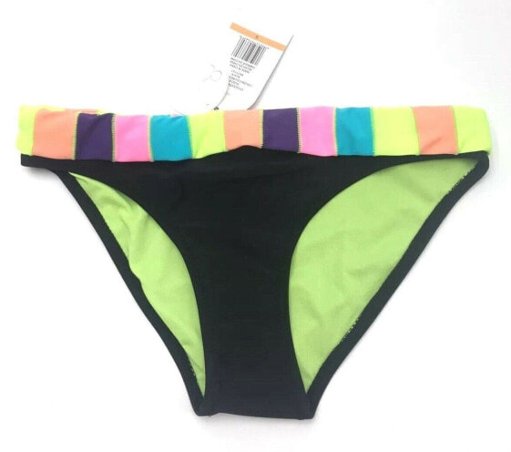 Jessica Simpson Womens Swimwear Colored Black Swim Summer Bikini Bottom Size S