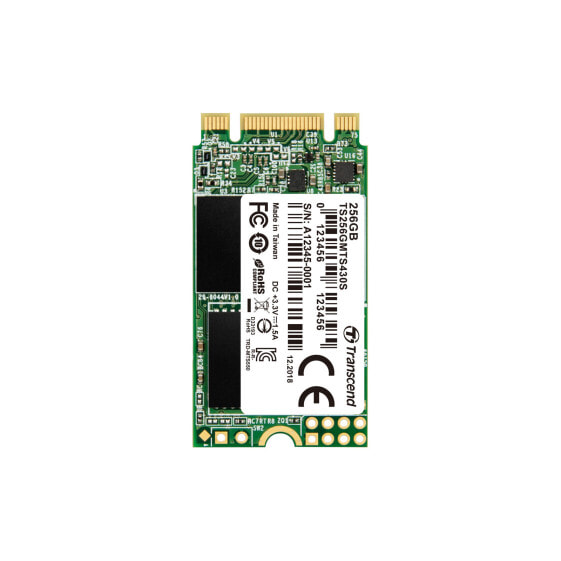 Transcend M.2 SSD 430S 256GB - 256 GB - M.2 - 530 MB/s - 6 Gbit/s