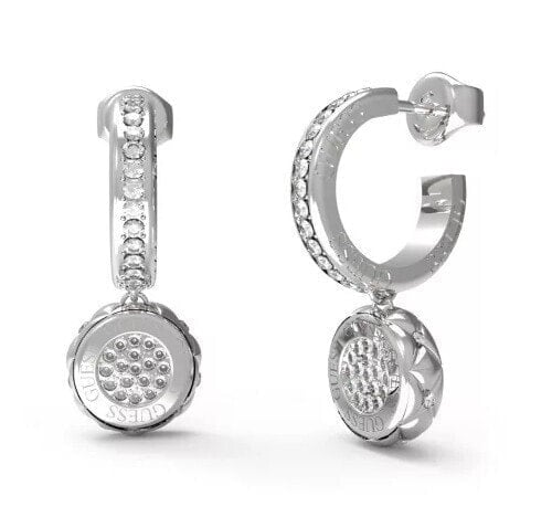 Stylish steel earrings with pendants Stylish Guess JUBE04596JWRHT/U