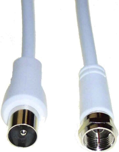 E&P FP 25 - 2.5 m - F plug - coax plug - White - 75 ?
