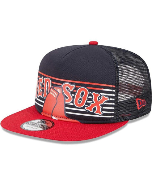 Men's Navy Boston Red Sox Speed Golfer Trucker Snapback Hat