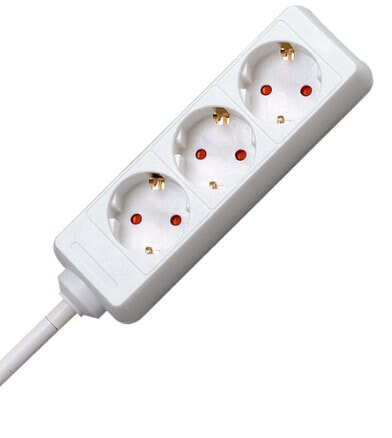 Heinrich Kopp Kopp 128613003 - 1.4 m - 3 AC outlet(s) - Indoor - Type F - Red,White - 16 A