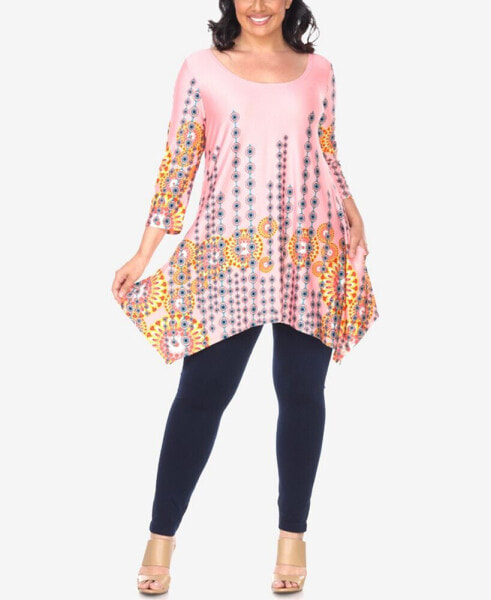 Plus Size Rella 3/4 Sleeve Tunic Top