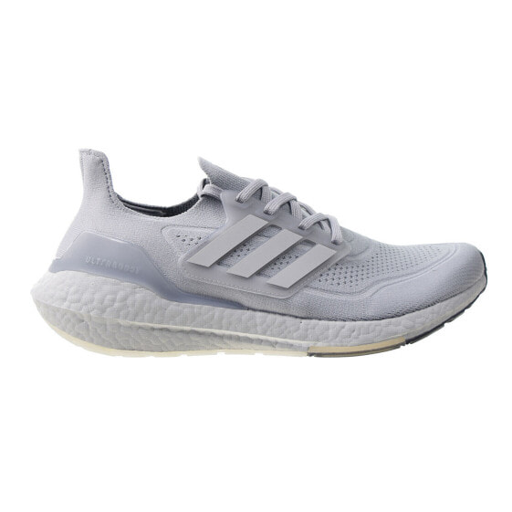 Adidas Ultraboost 21 Men's Shoes Halo Silver-Grey Two-Solar Yellow FY0432