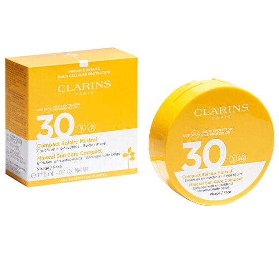 Clarins Compact Solaire Mineral Visage Spf30 Минеральный солнцезащитный крем для лица, выравнивающий тон кожи 11.5 мл