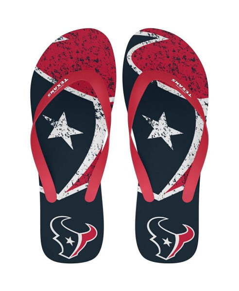 Men's and Women's Houston Texans Big Logo Flip-Flops