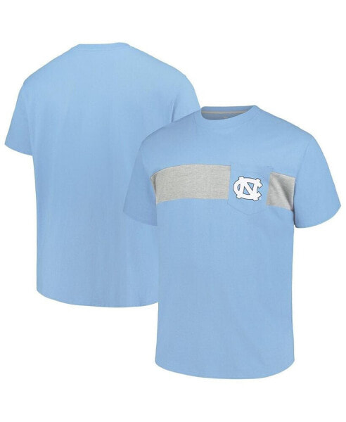 Men's Blue North Carolina Tar Heels Big Tall Color Stripe T-Shirt