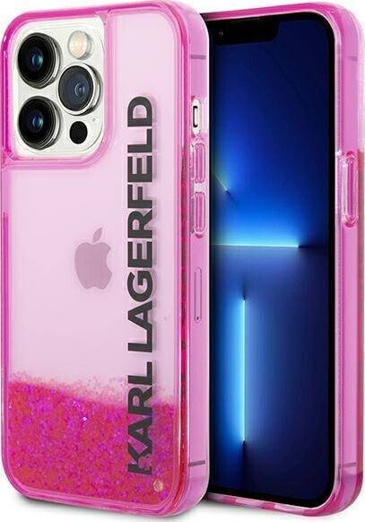 Karl Lagerfeld Karl Lagerfeld KLHCP14LLCKVF iPhone 14 Pro 6,1" różowy/pink hardcase Liquid Glitter Elong