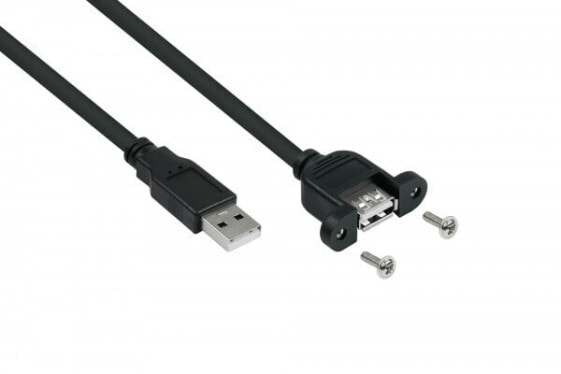Разъем USB для компьютера GOOD CONNECTIONS UK20P-AEA-005S - 0.5 м - USB A - USB A - USB 2.0 - 480 Mbit/s - Черный
