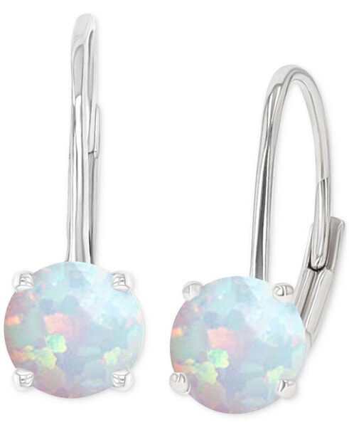 Lab-Grown Opal Polished Leverback Earrings (5/8 ct. t.w.)