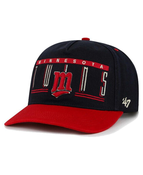 47 Brand Men's Navy Minnesota Twins Double Headed Baseline Hitch Adjustable Hat