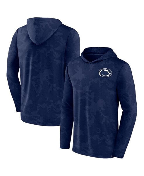 Men's Navy Penn State Nittany Lions Camo Hoodie Long Sleeve T-shirt