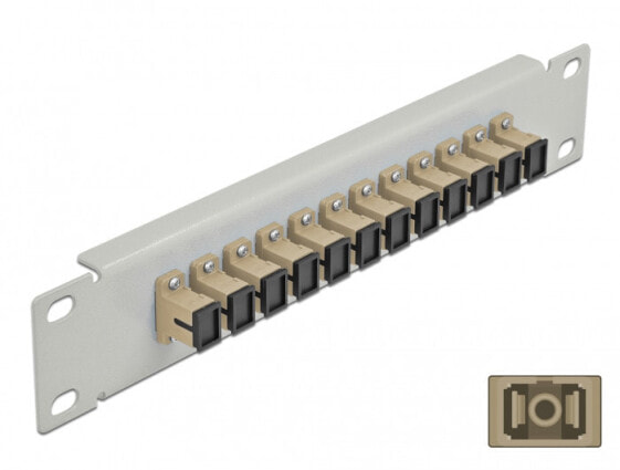 Delock 66783 - Fiber - SC - Beige - Grey - Metal - 1U - 44 mm