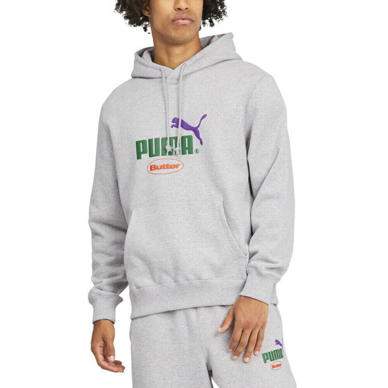 Puma X Butter Goods Pullover Hoodie Mens Grey Casual Outerwear 532438-04