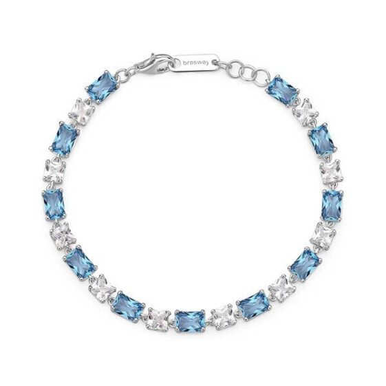 Fancy Freedom Blue cubic zirconia silver bracelet FFB16