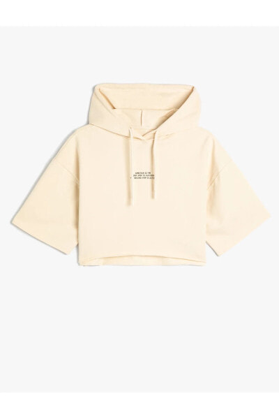 Толстовка Koton Hoodie Crop Sweatshirt