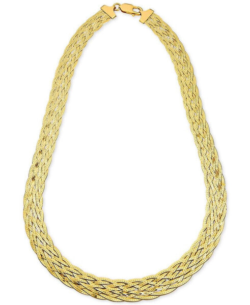 Giani Bernini braided Chain 18" Statement Necklace in 18k Gold-Plated Sterling Silver, Created for Macy's