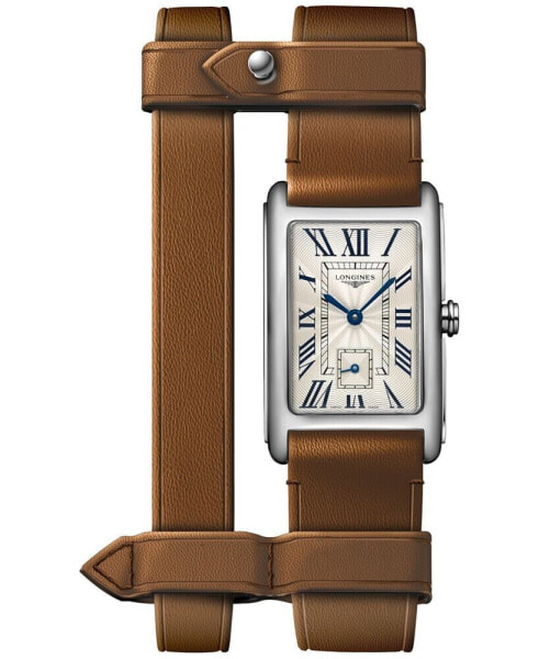 Часы Longines DolceVita Brown Leather Double Strap Watch