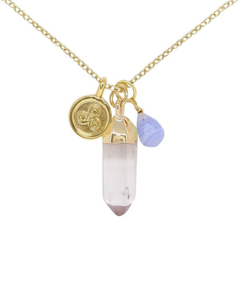 CHARGED crystal Gemstone Charm Necklace