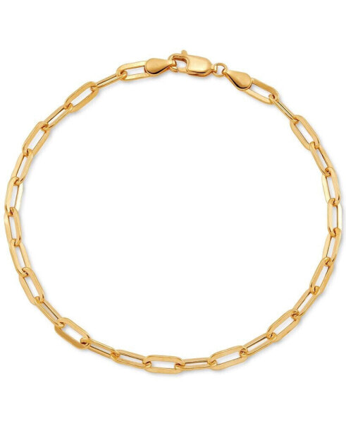 Paperclip Link Chain Bracelet in 10k Gold