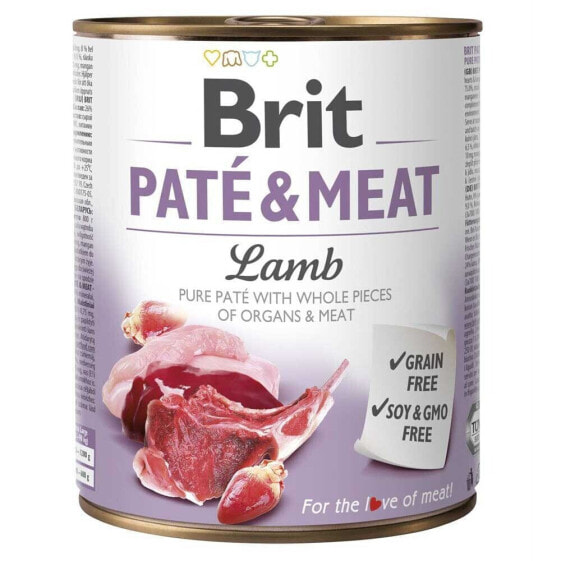 BRIT Pate And Meat With Lamb 800g Wet Dog Food