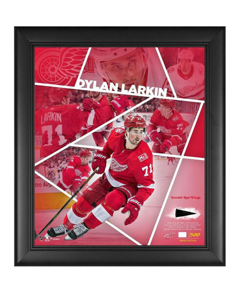 Dylan Larkin Detroit Red Wings Framed 15'' x 17'' Impact Player Collage with a Piece of Game-Used Puck - Limited Edition of 500