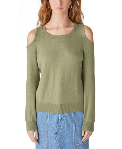 Women's Cold-Shoulder Long-Sleeve Sweater