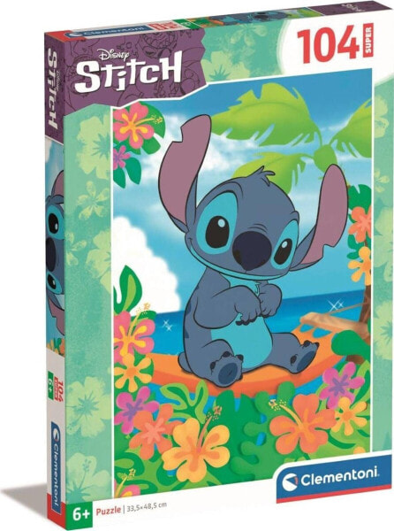 Clementoni CLE puzzle 104 SuperKolor Disney Stitch 27572