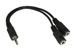 InLine 3.5mm Jack Y-Cable male to 2x 3.5mm jack female Stereo - 0.2m