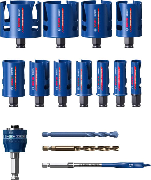 Bosch EXPERT Construction Material Lochsägen-Set, 20/22/25/32/35/40/44/51/60/68/76 mm,