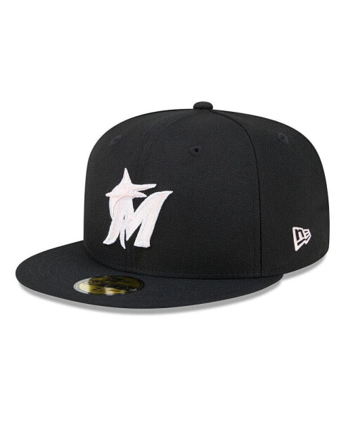 Men's Black Miami Marlins 2024 Mother's Day On-Field 59FIFTY Fitted Hat