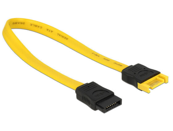 Delock 83949 - 0.2 m - SATA III - SATA 7-pin - SATA 7-pin - Male/Female - Yellow