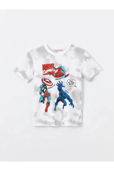 LCW Kids Bisiklet Yaka Spiderman Baskılı Kısa Kollu Erkek Çocuk Tişört