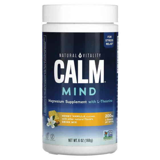 CALM Mind, Magnesium Supplement with L-Theanine Drink Mix, Honey Vanilla, 6 oz (168 g)