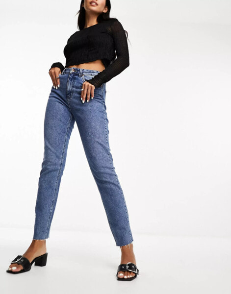 Vero Moda straight leg jeans in blue