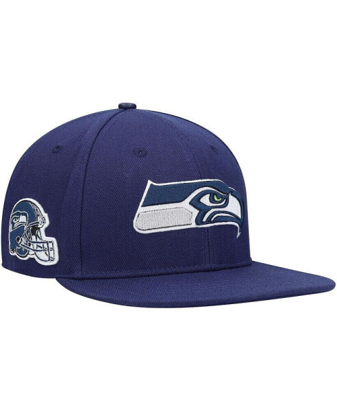 Men's College Navy Seattle Seahawks Logo II Snapback Hat