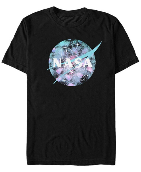 NASA Men's Spray Paint Galaxy Logo Short Sleeve T- shirt