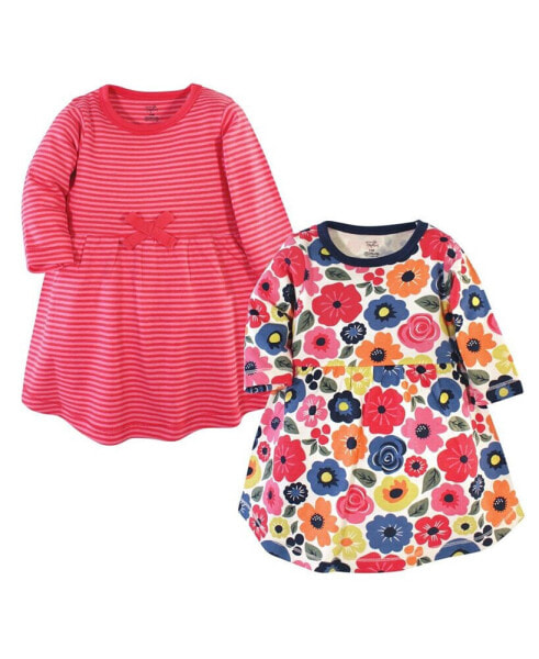 Baby Girls Baby Organic Cotton Long-Sleeve Dresses 2pk