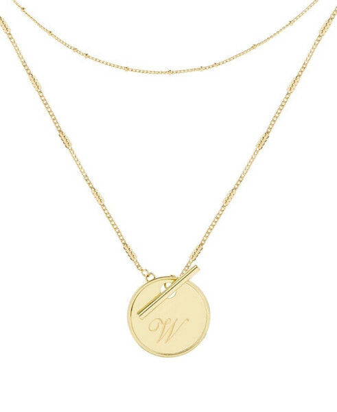 brook & york 14K Gold Plated Grace Initial Layering Necklace Set
