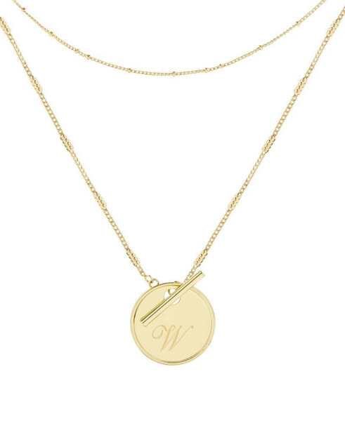 14K Gold Plated Grace Initial Layering Necklace Set