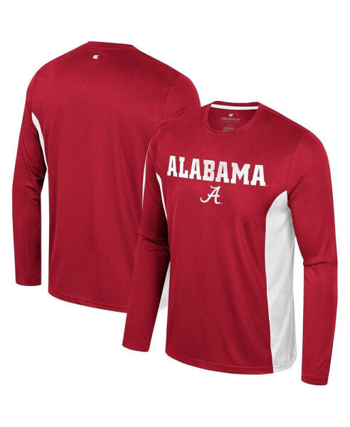 Men's Crimson Alabama Crimson Tide Warm Up Long Sleeve T-shirt