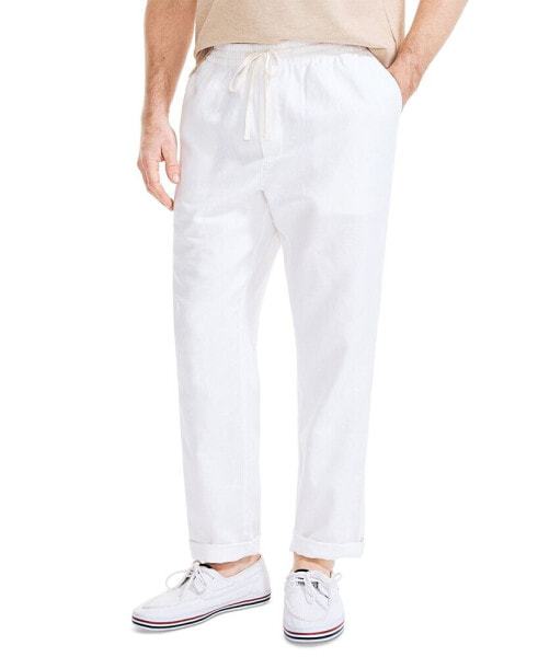 Men's Classic-Fit Elastic Drawstring Linen Pant