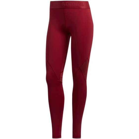 Леггинсы Adidas Alpha Skin Sport Tight LT W DX7566 (красные) 83% полиэстер, 17% эластан очкиутаниями Влагоотвод технология Climacool; технология Polygiene 28357929879 Eco-friendly; Перфорированные сетчатые панели.