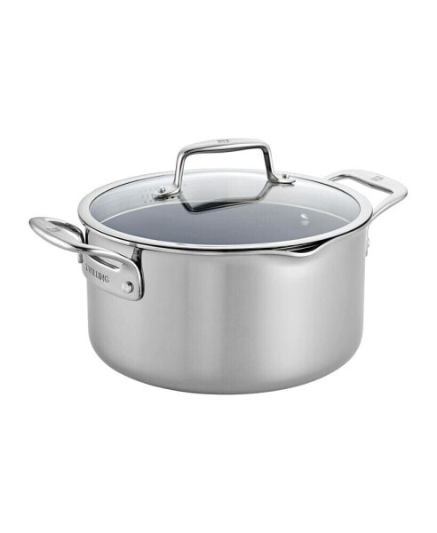 Clad CFX 6-Qt. Dutch Oven with Strainer Lid and Pouring Spouts