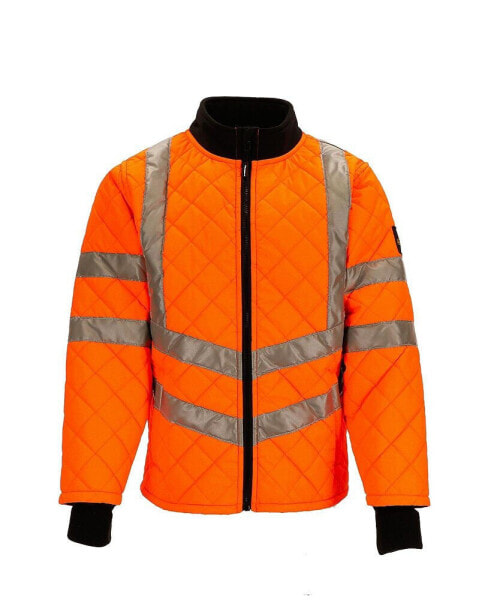 Big & Tall Hi Vis Diamond Quilted Water Repellent Jacket