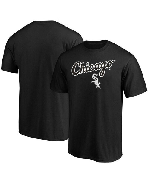 Men's Black Chicago White Sox Team Logo Lockup T-shirt