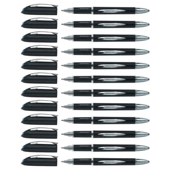 Ручка с жидкими чернилами Uni-Ball Rollerball Jestsream SX-210 Чёрный 1 mm (12 Предметы)