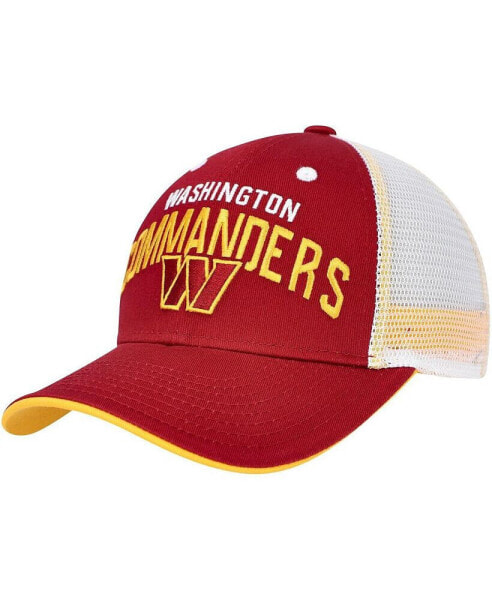 Big Boys and Girls Burgundy, White Washington Commanders Core Lockup Adjustable Hat