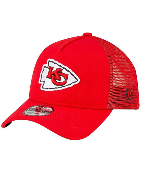 Men's Red Kansas City Chiefs A-Frame Trucker 9FORTY Adjustable Hat