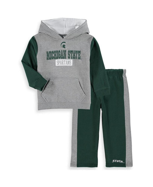 Colosseum toddler Boys Heathered Gray, Green Michigan State Spartans Back  To School Fleece Hoodie and Pant Set Color: Heathered Gray, Green; Size:  2T: Buy Online in the UAE & Shipping to Dubai